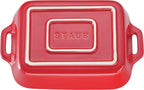 STAUB Ceramics Rectangular Baking Dish, 7.5x6-inch, Cherry