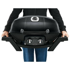 PRO285-BK TravelQ Portable Steel 2 burner Natural Gas Grill, Black