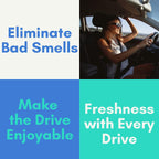 Air Jungles Honey Peach Scent Car Air Freshener Clip, 6 Car Freshener Vent Clips, 4ml Each, Long Lasting Air Freshener for Car, Up to 180 Days Car Refresher Odor Eliminator