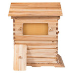 Lwestine Hive Beehive kit Automatic Wooden bee hive House kit Beehive Boxes with 7 Peice Comb Honey Frames for Beginning and Professional Beekeepers