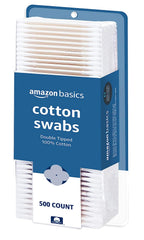 Amazon Basics Cotton Swabs, 2000 Count (4 Packs of 500) (Previously Solimo)