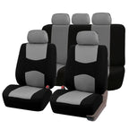 Car Seat Cover, 2mm Spon5 Seats Full Set Car Seat Cover Universal Multi-color Flat Model 9pcs Set