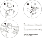 Cacacece Car Air Fresheners Cute Bear Pilot Car Diffuser Rotating Propeller Automotive Air Outlet Creative Car Perfume Air Freshener for Car(Replacement Refill Pads Only Use for Freesia&amp;Morning Fresh