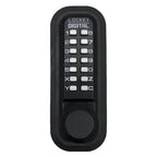 2830DC Jet Black Mechanical Keyless Storeroom Knob Lock with PassaFunction