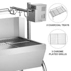 45W BBQ Roaster Rotisserie 132lb  Steel Pork Lamb Goat Spit Grill
