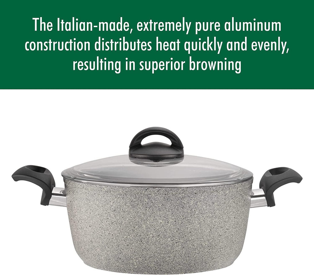 Ballarini Parma Forged Aluminum 4.8-qt Nonstick Dutch Oven with Lid, Made in Italy