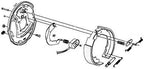 2 Sets 12x2 Electric Trailer Brake Assembly for 7000 lb Axle Trailers 12"x2"