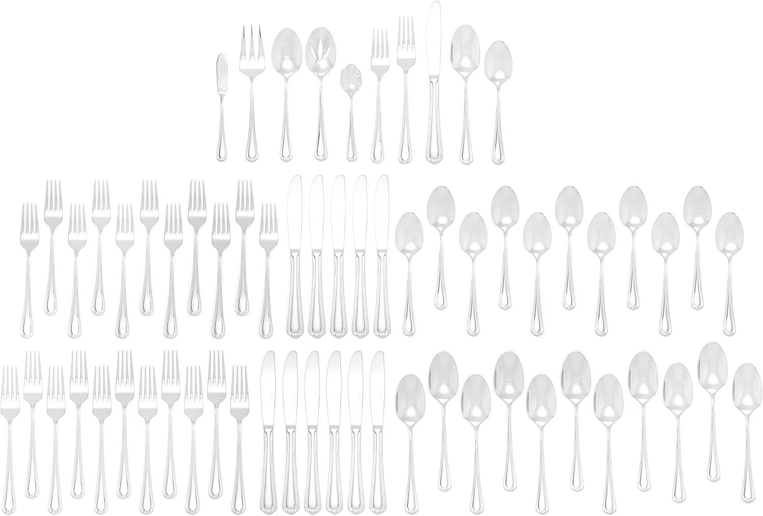 ZWILLING Alcea Flatware Set, 65-Piece, Silver