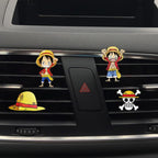 ZOSTLAND Animation Car Air Vent Clip Decoration,Skull Car Air Fresheners, Cute Car Vent Clip,Personalized Automotive Interior Decoration Accessories,Car Decor Gift for women,men (4pcs Pirate)