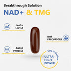 Liposomal NAD+ 500mg with TMG 250mg Softgels, Nicotinamide Riboside & NMN Alternative to Boost NAD+ Levels, Actual NAD+ Supplement for Energy, Metabolism and Longevity (10 Bottles-600 Softgels)