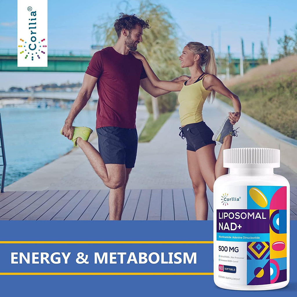 Liposomal NAD+ 500mg with TMG 250mg Softgels, Nicotinamide Riboside & NMN Alternative to Boost NAD+ Levels, Actual NAD+ Supplement for Energy, Metabolism and Longevity (10 Bottles-600 Softgels)