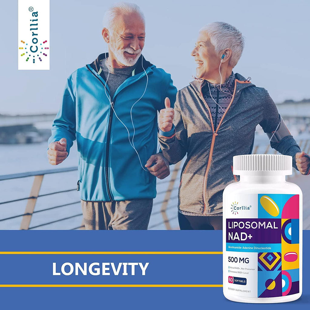 Liposomal NAD+ 500mg with TMG 250mg Softgels, Nicotinamide Riboside & NMN Alternative to Boost NAD+ Levels, Actual NAD+ Supplement for Energy, Metabolism and Longevity (10 Bottles-600 Softgels)