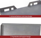 YITAMOTOR 3/8'' Universal  Attach Mount Plate with Bottom Connector Holes & Reinforced Top Bar, Compatible with Kubota and Bobcat Skid Steers and Tractors