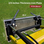 YITAMOTOR 3/8'' Universal  Attach Mount Plate with Bottom Connector Holes & Reinforced Top Bar, Compatible with Kubota and Bobcat Skid Steers and Tractors