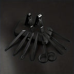 10pcs Black Nail Clippers Kit, Ultra Sharp Sturdy Fingernail Cutters, Professional Nail Clippers Pedicure Care Tools, Toenail Clipper Cutters For Men And Women Nail Trimmer