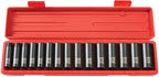 GEARWRENCH 1/2" Drive Electronic Torque Wrench, 30-340 Nm - 85077 &amp; TEKTON 1/2 Inch Drive Deep 6-Point Impact Socket Set, 15-Piece (10-24 mm) | 4883