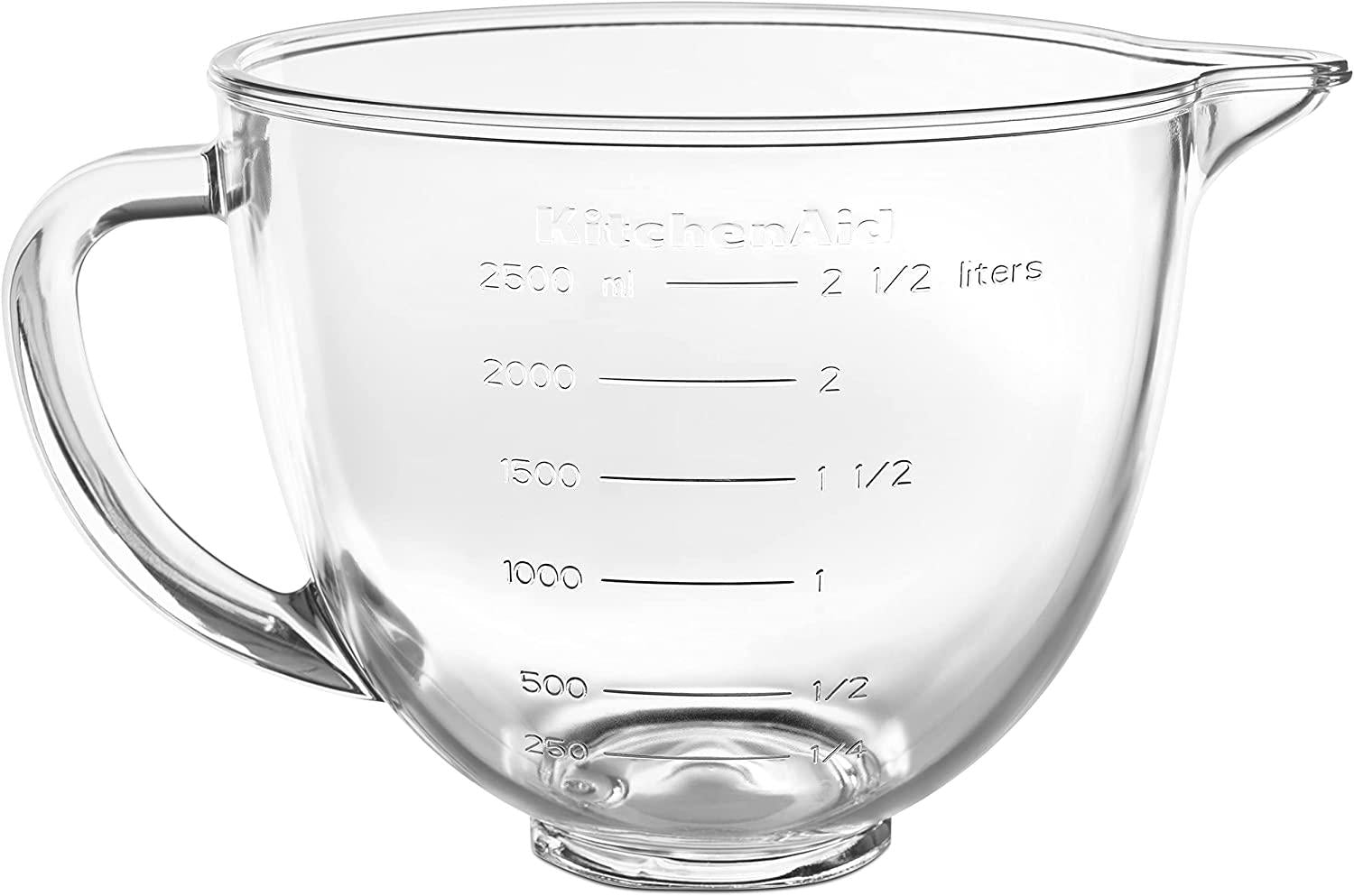 KitchenAid KSM35GB 3.5 Quart Tilt-Head Glass Stand Mixer Bowl, Clear