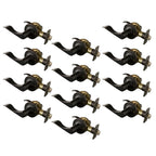 Stratford Oil Rubbed Bronze PassaHall/Closet Door Lever with Universal 6-Way Latch (12-Pack)