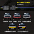 1pcs 60 Inch Truck Tail Door Light Strip, Three Row Car LED Light Strip, 5 Functions, No Drilling Installation