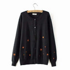 knitted floral sweater