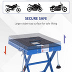 DURHAND 300 lbs Hydraulic Motorcycle Scissor Jack Lift Foot Step Wheels for Small Dirt Bikes