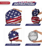 Autoamerics 1-Piece Windshield Sun Shade USA Art Flag - 2 American  - Foldable Car Front Window Sunshade for Most Sedans SUV Truck - Blocks Max UV Rays and Keeps Your Vehicle Cool - X-Large