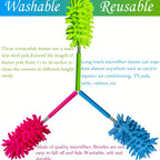 1Pc Microfiber Duster Brush, Extendable Hand Dust Cleaner Anti Dusting Brush Home Duster Air-condition Car Furniture Cleaning Brush Cleaning Tool