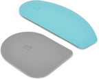 KitchenAid Gourmet Bowl Scraper, Set of 2, Aqua Sky/Sorm Grey