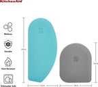 KitchenAid Gourmet Bowl Scraper, Set of 2, Aqua Sky/Sorm Grey