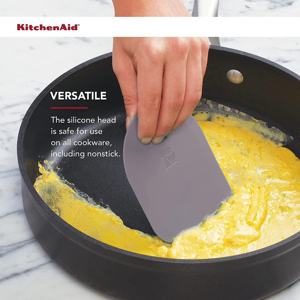 KitchenAid Gourmet Bowl Scraper, Set of 2, Aqua Sky/Sorm Grey