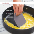 KitchenAid Gourmet Bowl Scraper, Set of 2, Aqua Sky/Sorm Grey