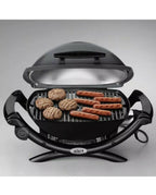 Portable Electric Grill Q 2400 Table Top 1-Burner Removable Catch Pan