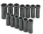 SK 833 13 Piece 3/8-Inch Drive Standard and Metric Deep Turbosocket Fastener Removal Set