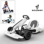 Ninebot GoKart Kit Fitting for Segway miniPRO Transporter (  Self Balancing Scooter Excluded ), Big Racing Ride on Car Toy  for Kids and s White