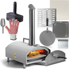 Portable Outdoor Pizza Oven w/ 2-in-1 Pizza & Grill Oven Functionality