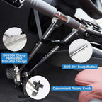 Durable Handicap Driving Hand Control, Adjustable Disabled Driving Handicap Aid Equipment, Convenient Driving Device, Custom Bag (Gray)