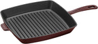 Staub Cast Iron 12-inch Square Grill Pan - Grenadine, Made in France