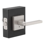 Halifax Square Satin Nickel Privacy Bed/Bath Door Lever