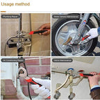 LLRYN Adjustable Universal Wrench Set Bike Car Repairing Tool Ratchet Wrench Spanner Hand Tools Water Pipe Socket Wrench Kit
