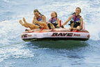 Rave Sports 3 Person Warrior Boat, Red