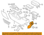 Jeep CHRYSLER OEM 2014 Cherokee Console-Rear Cover 1ZX68DX9AB