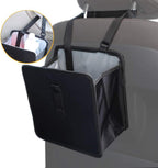 Hanging Car Trash Bag Can Premium Waterproof Litter Garbage Bag Organizer 1.85 Gallon Capacity Black Powertiger