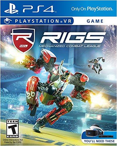PlayStation VR Start Bundle 5 Items:VR Headset,Move Controller,PlayStation CamMotion Sensor,PlayStation 4,VR Game Disc RIGS Mechanized Combat League