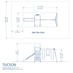 Backyard Discovery Tucson Cedar Wooden Swing Set