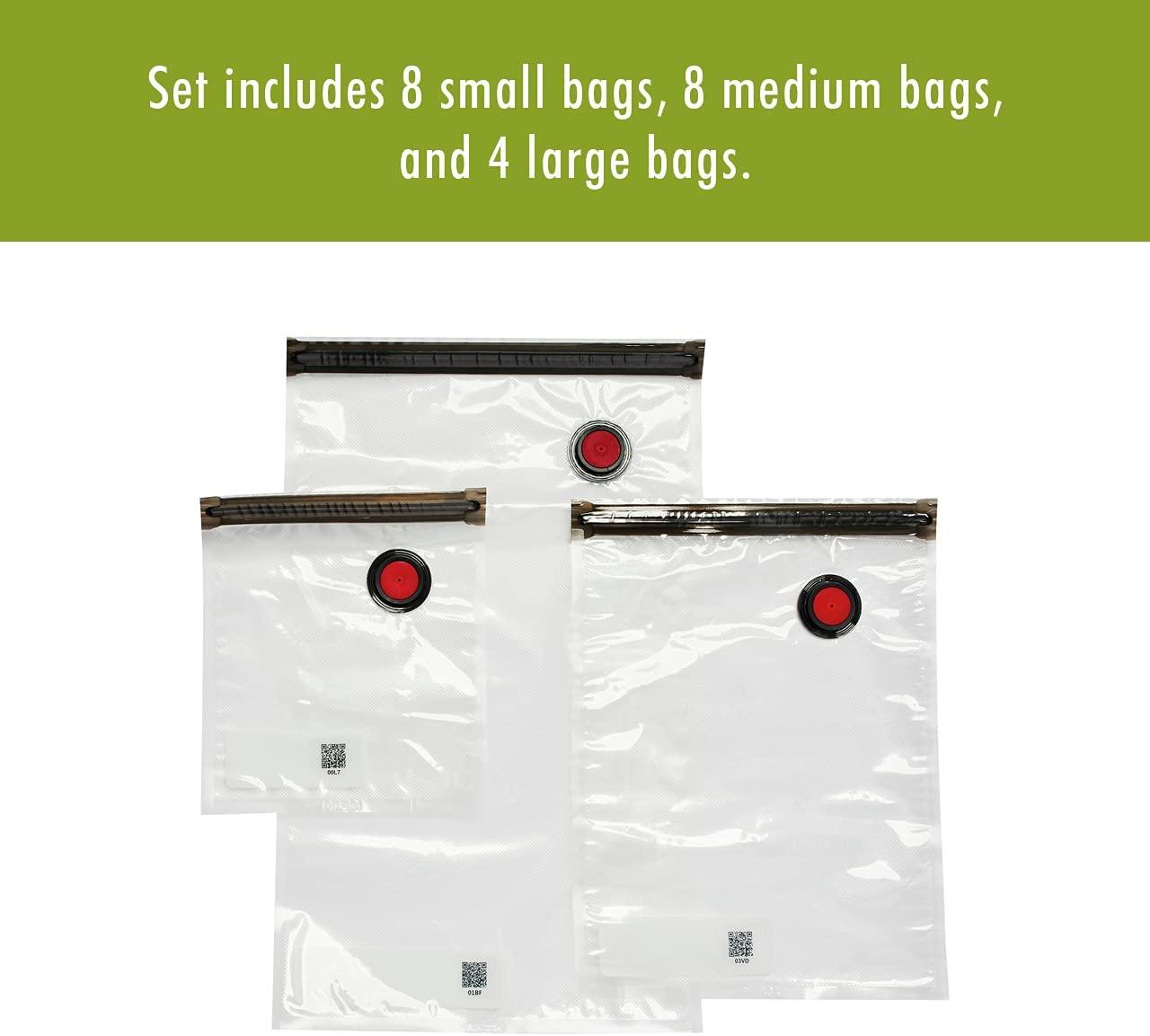 ZWILLING Fresh & Save 20-pc Assorted Sizes Vacuum Sealer Bags, Sous Vide Bags