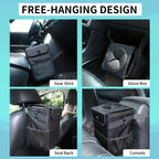 Keep Your Car Clean &amp; Organized - ZukMi Car Trash Can With Lid &amp; StoraPockets!