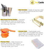 10-Frame Bee Hives and Supplies Starter Kit,Beehive Kit Dipped in Beeswax,Bee Keeping Supplies-All Beginners Kit Includes Beekeeping Supplies Tool Set and Bee Suit.