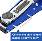 Aluminum and Steel Floor Jack, Low Profile Hydraulic Racing Floor Jack with Dual Piston Rapid Pump, 1.5 Ton Capacity (3,000 lb) , Blue
