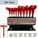T Handle Hex Key Set Metric And Or SAE 10 To 20pcs Allen Allan Keys T Bar Wrench With Stand