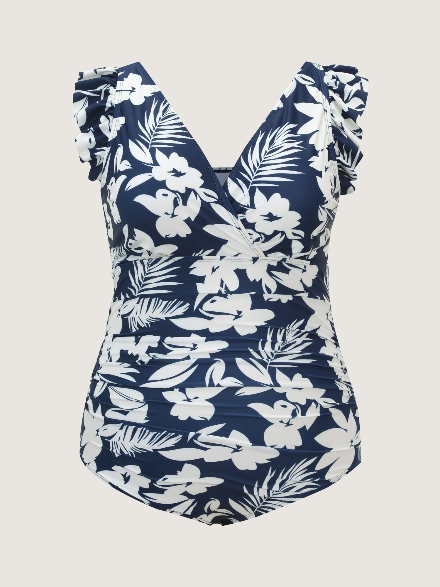 Sarong Set Tropical Print One-Piece Swim